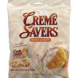 Cremesavers Candy Hard Orange And Creme - 6.25 oz