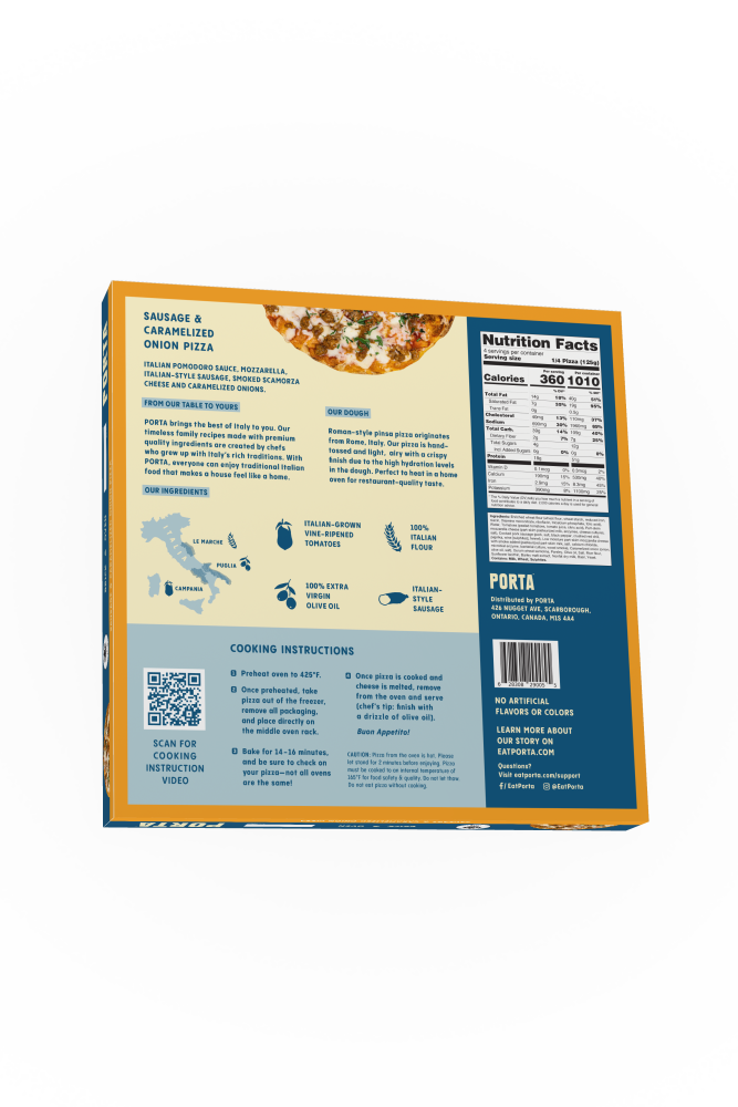 slide 2 of 2, Porta™ Sausage and Carmelized Onion Pizza, 17.6 oz