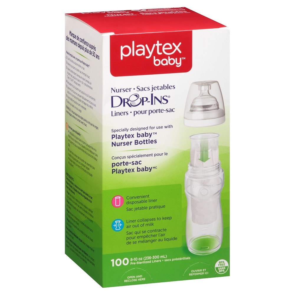 slide 2 of 7, Playtex Drop-Ins System Pre-Sterilized Disposable Liners, 100 ct