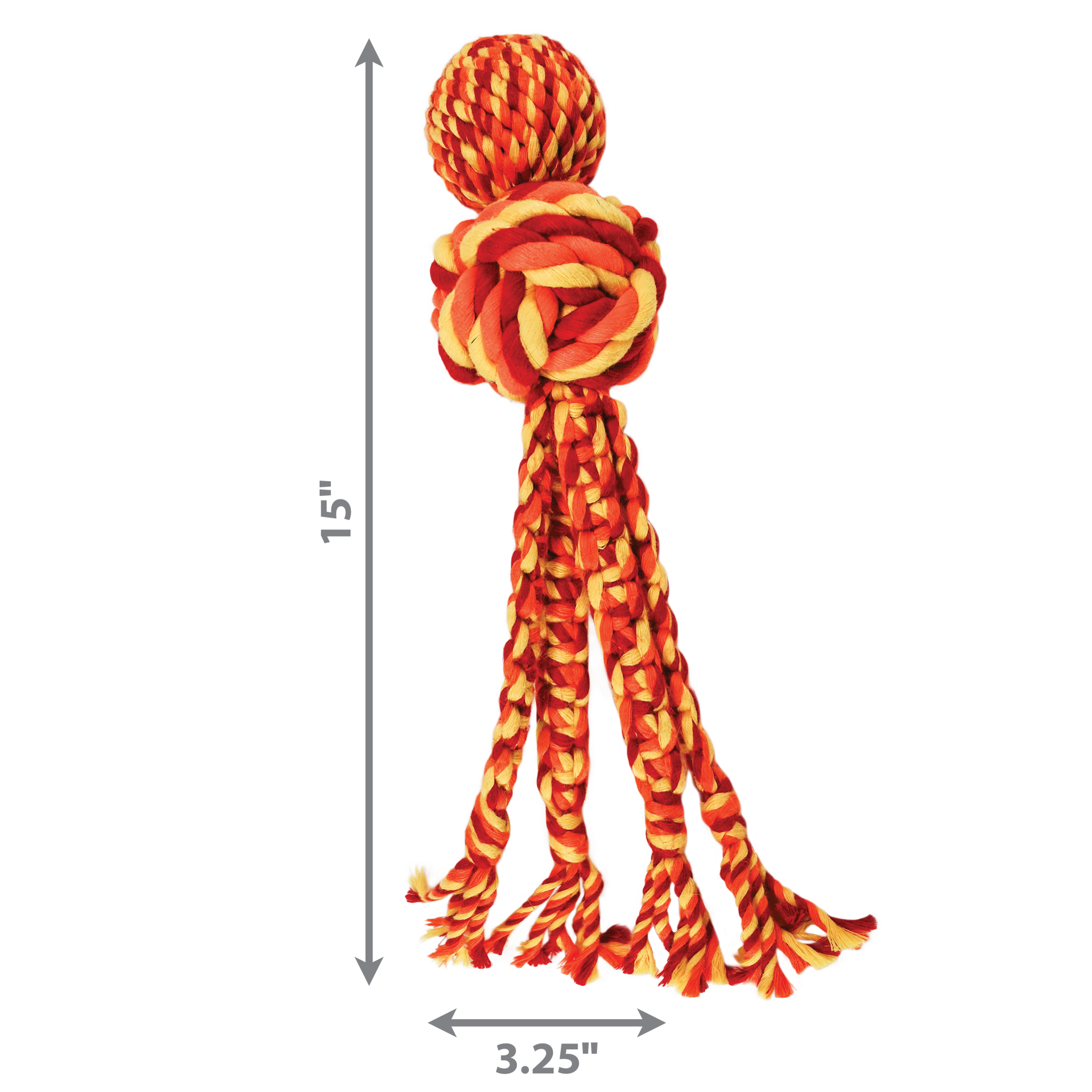 slide 3 of 4, KONG Wubba Weaves w/Rope Assorted Lg, 1 ct