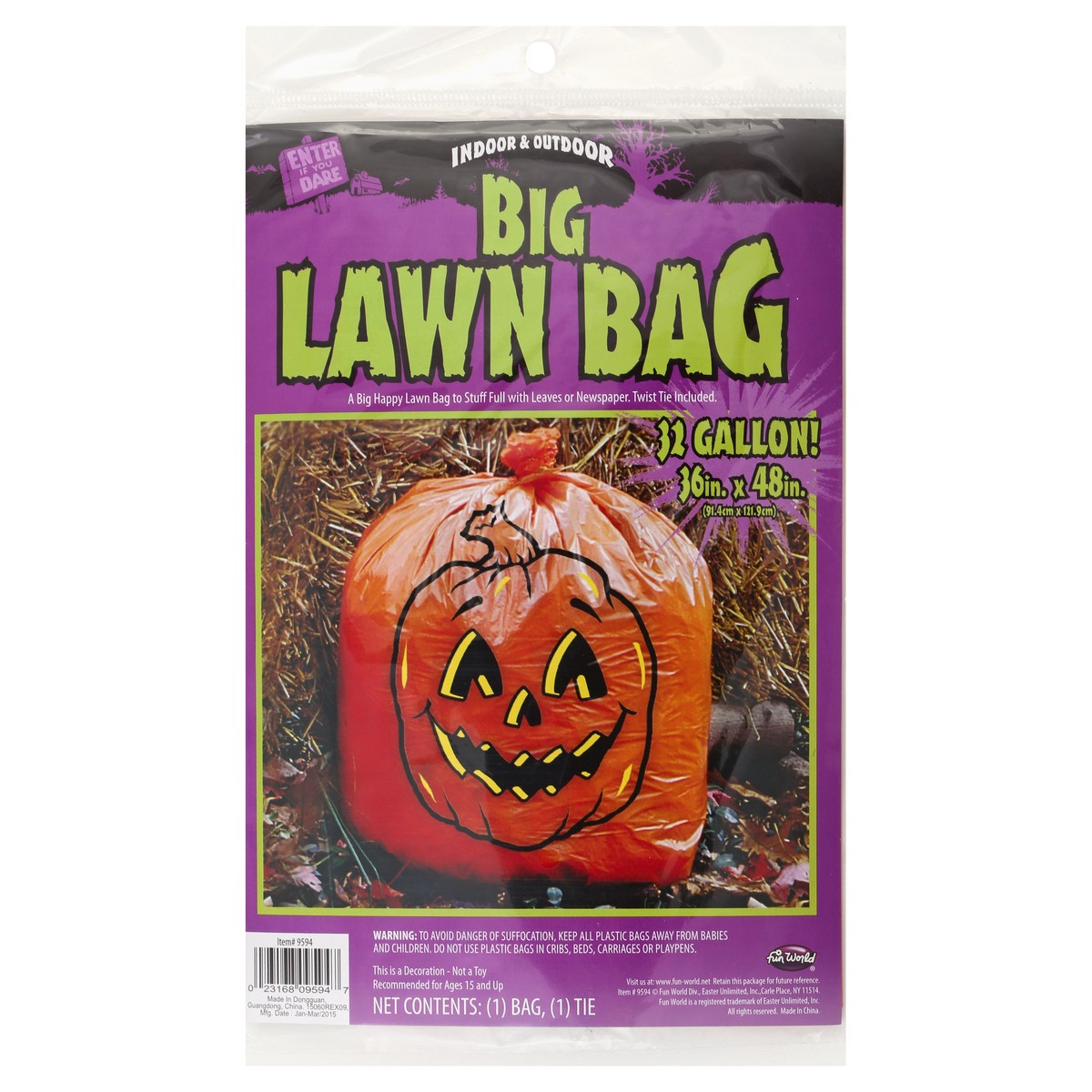 slide 3 of 3, Fun World Big Pumpkin Lawn, 1 ct