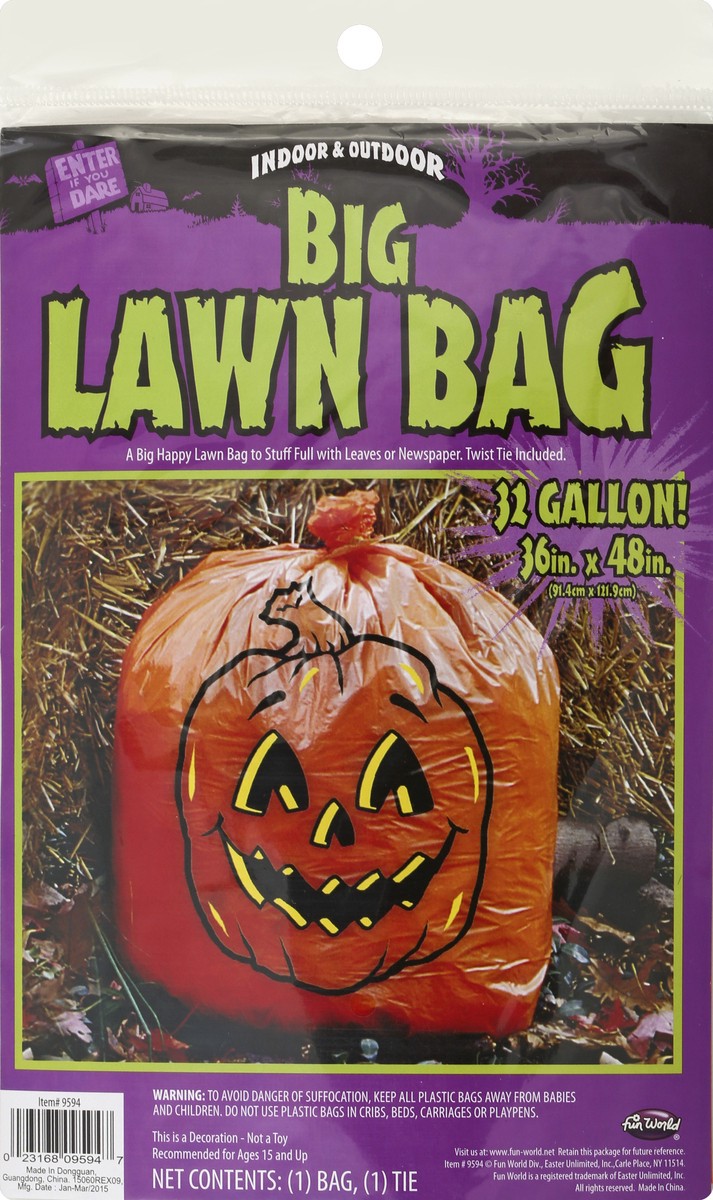 slide 1 of 3, Fun World Big Pumpkin Lawn, 1 ct