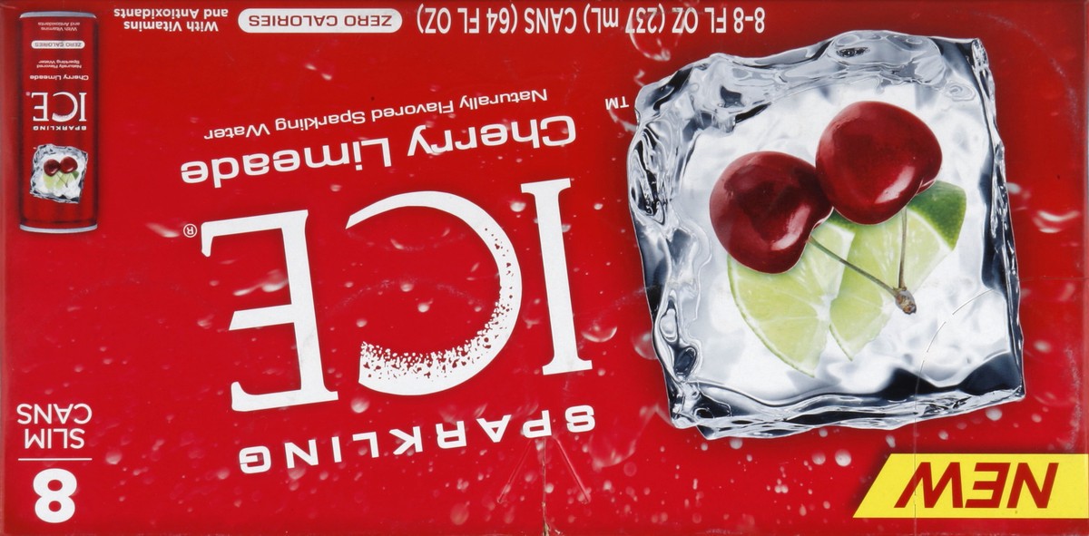 slide 4 of 6, Sparkling ICE Sparkling Water, Cherry Limeade, Slim Cans, 8 ct