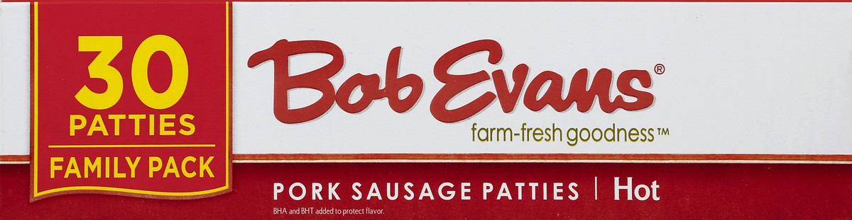slide 3 of 7, Bob Evans Hot Pork Sausage Patties 40 oz. Box, 40 oz