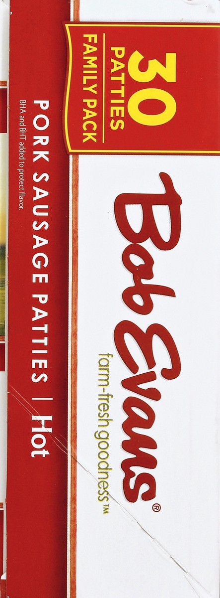 slide 4 of 7, Bob Evans Hot Pork Sausage Patties 40 oz. Box, 40 oz