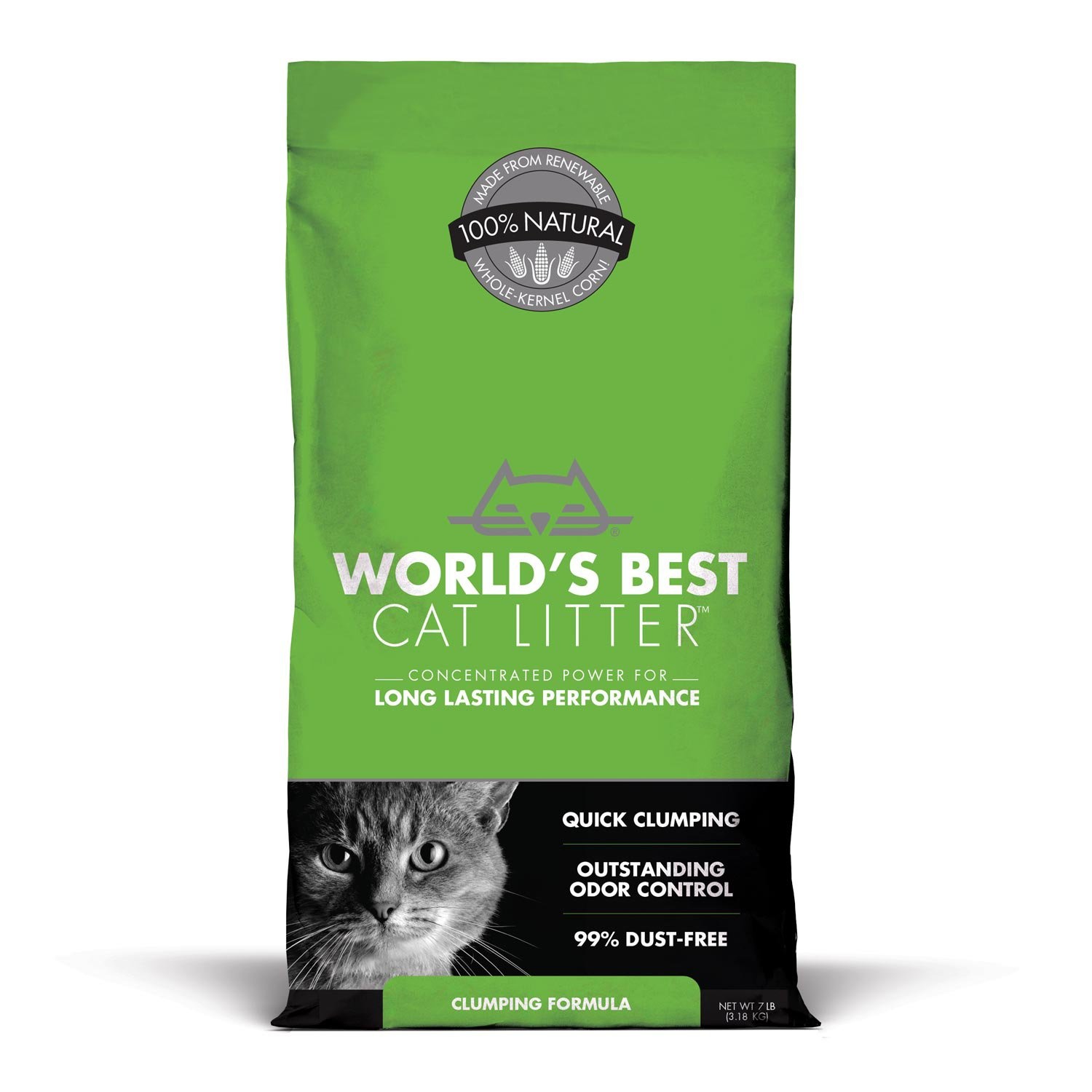 slide 1 of 1, World's Best Cat Litter Clumping Formula, 7 lb