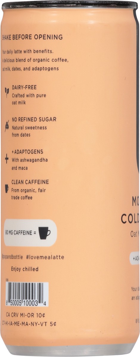 slide 2 of 9, Pop & Bottle Organic +Adaptogens Cold Brew Mocha Oat Milk Latte - 8 fl oz, 8 fl oz