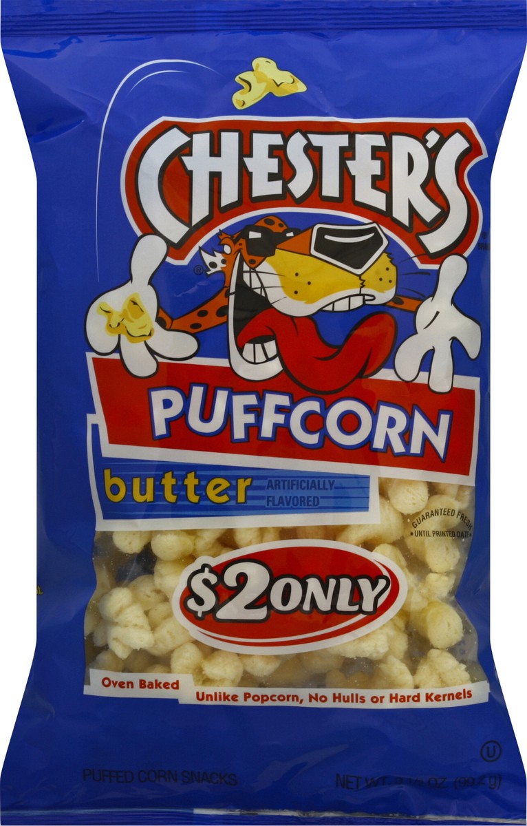 slide 2 of 6, Chester's Chesters Puffcorn Butter Puffered Corn - 3.25 Oz, 3.25 oz