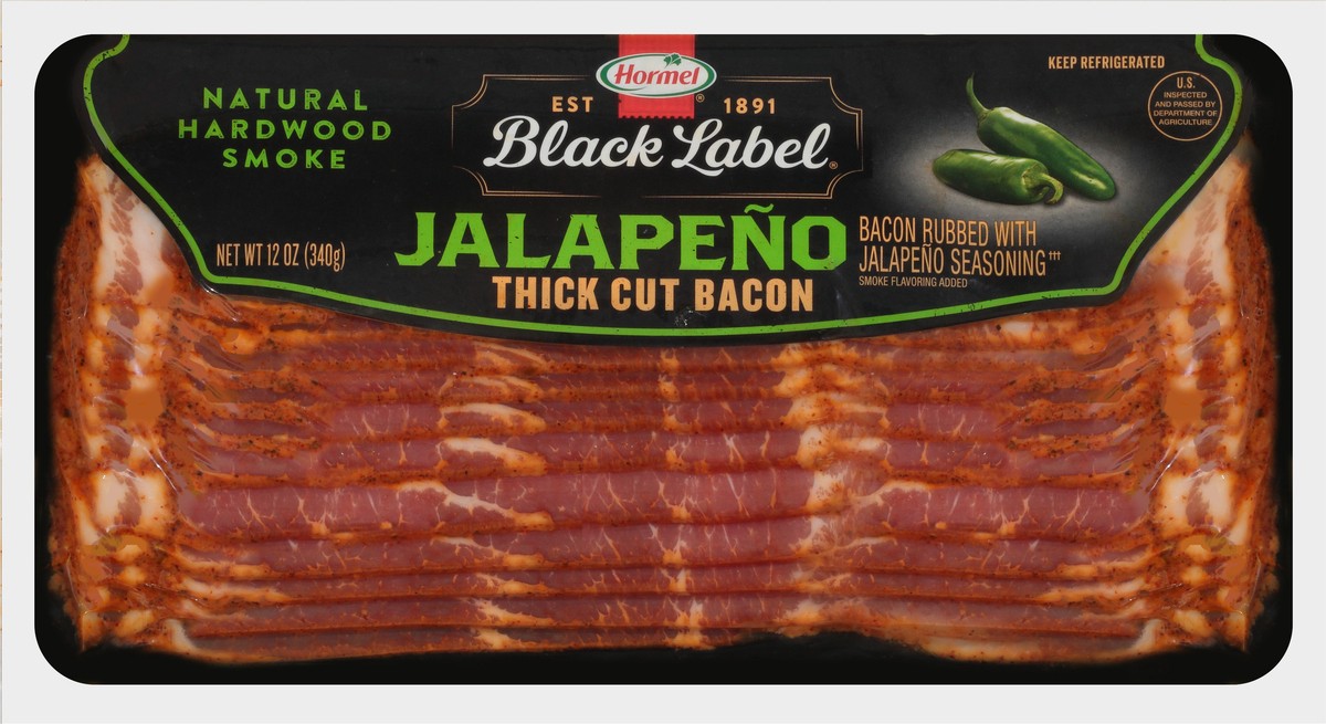 slide 9 of 9, HORMEL BLACK LABEL Jalapeno Bacon, 12 oz