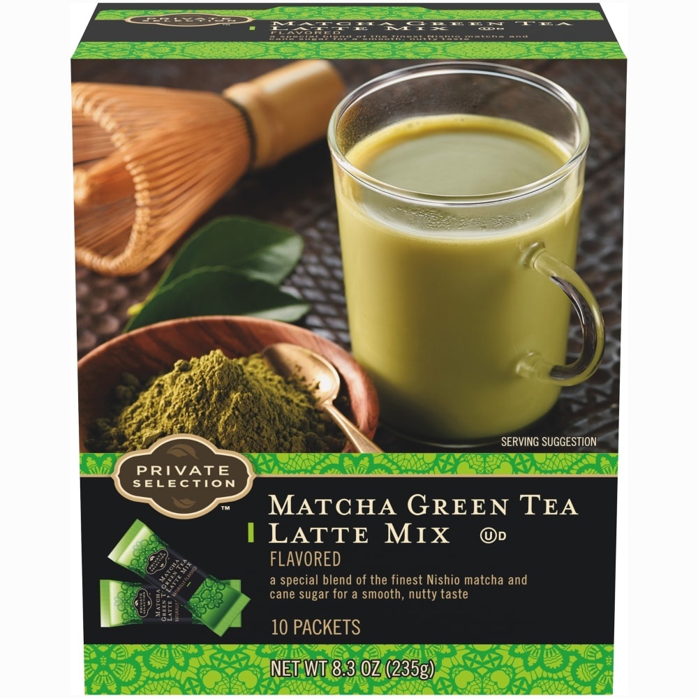 slide 1 of 1, Private Selection Matcha Green Tea Latte Mix, 10 ct