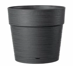 Deroma 7.8-in W x 7.1-in H Anthracite Recycled Plastic Indoor/Outdoor Planter