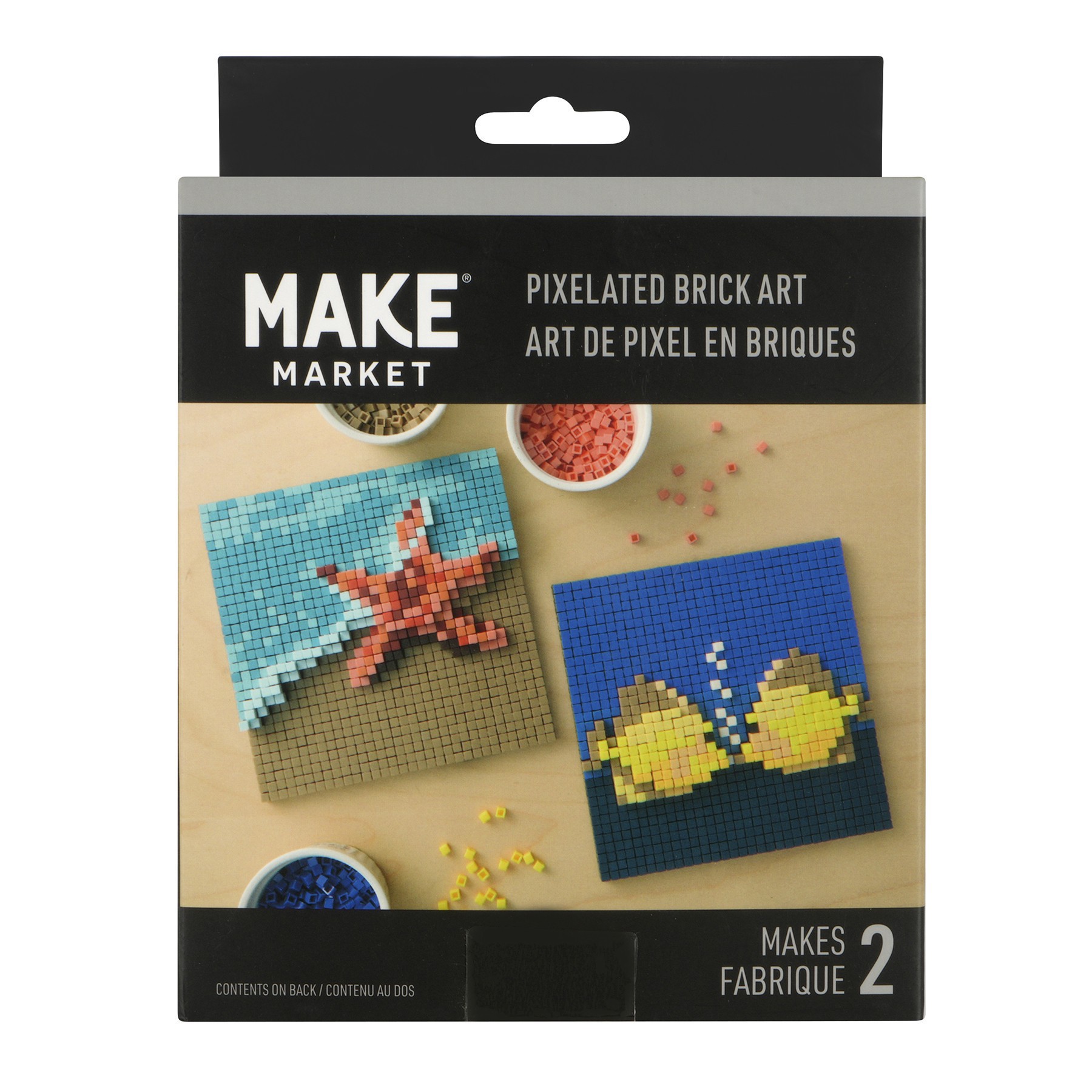slide 2 of 9, Sea Life Pixelated Brick Art Kit By Make Market, 5 in x 5 in