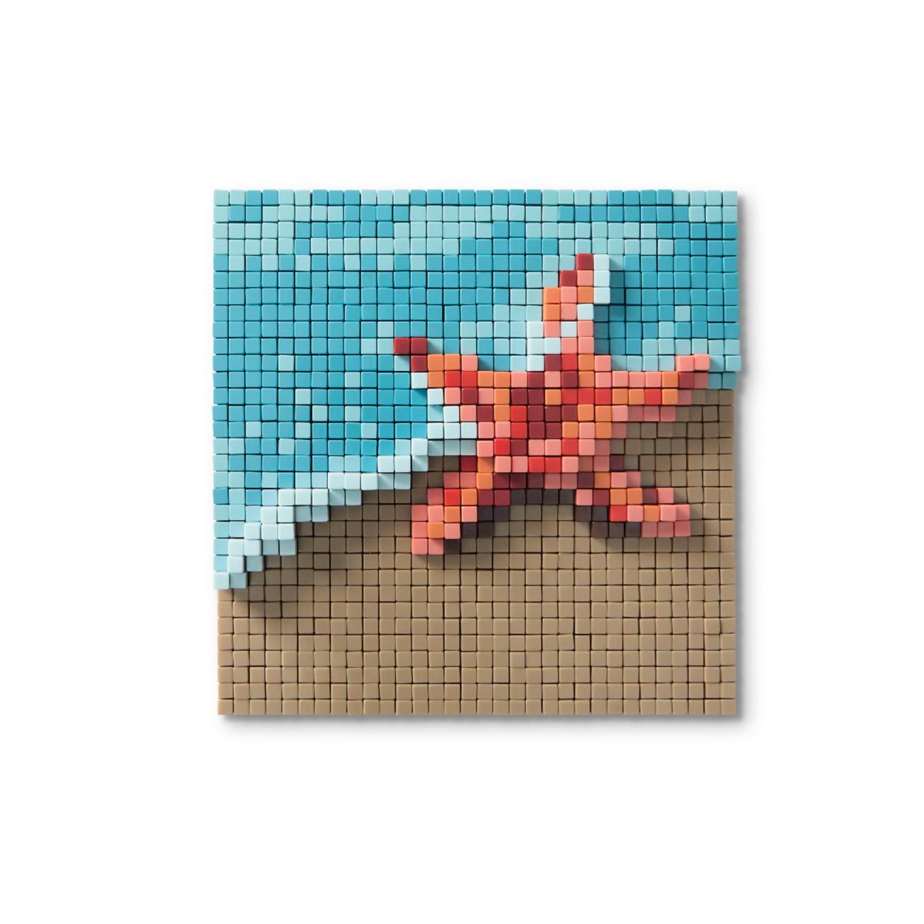 slide 6 of 9, Sea Life Pixelated Brick Art Kit By Make Market, 5 in x 5 in