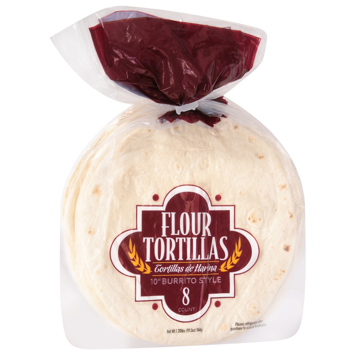slide 2 of 13, USM Marketing 10 Inches Burrito Style Flour Tortillas 8 ea, 19.2 oz