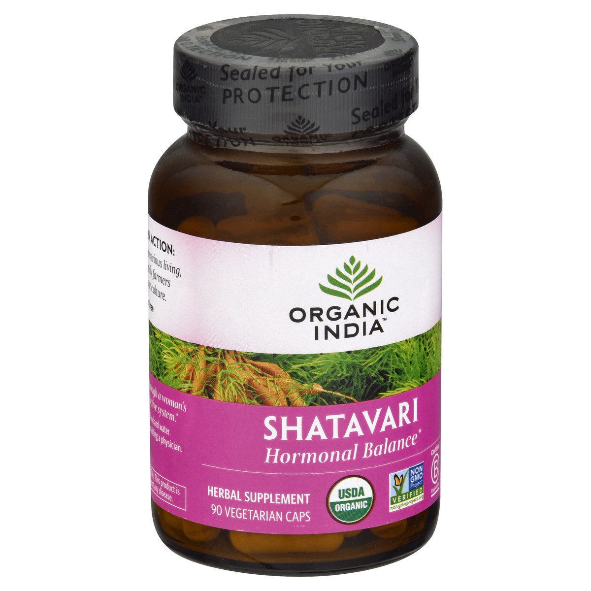 slide 9 of 12, Organic India Shatavari Hormonal Balance Herbal Supplement, 90 ct