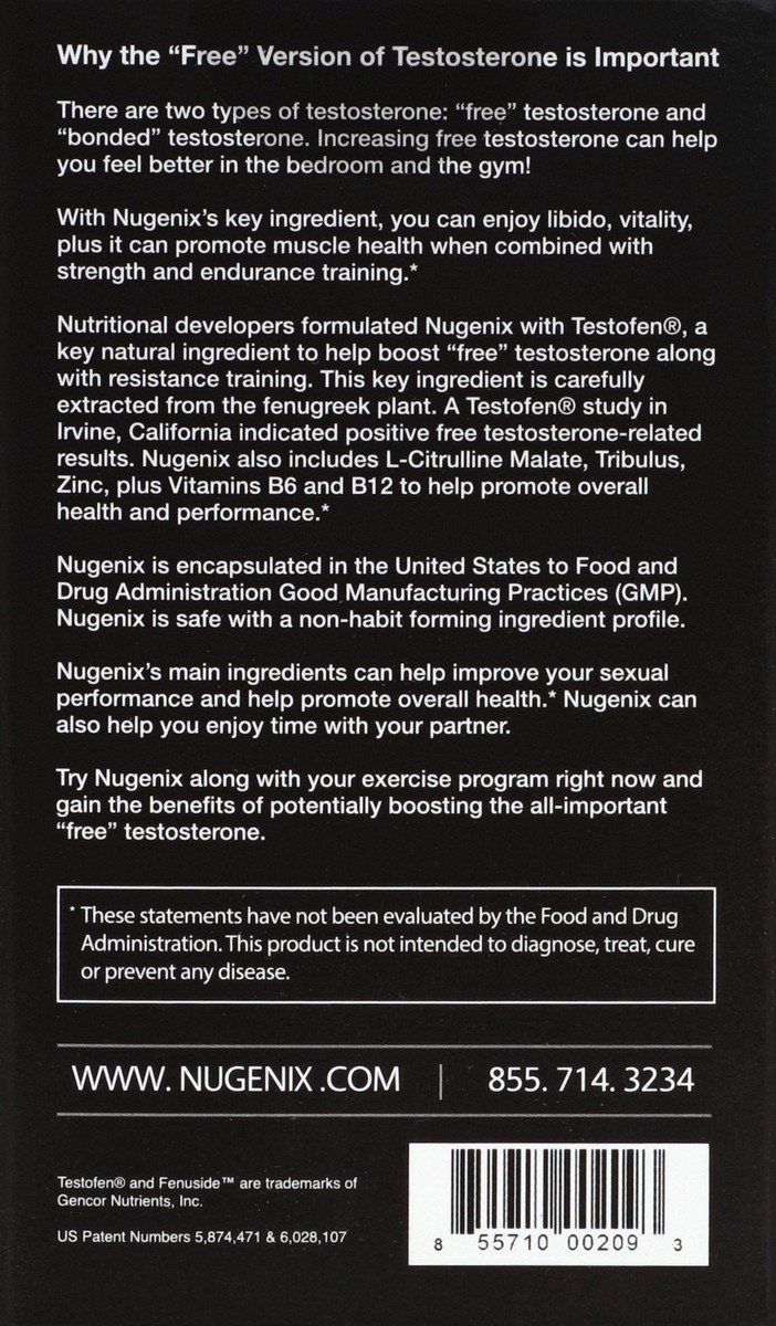 slide 6 of 6, Nugenix Free Testosterone Booster 90 ea, 90 ct