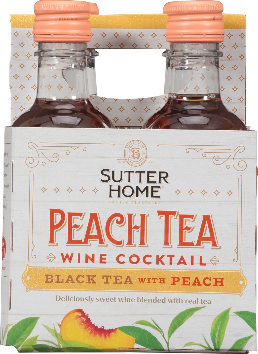 slide 8 of 9, Sutter Home Peach Tea Wine Cocktail 4 - 187 ml Bottles, 4 ct; 187 ml