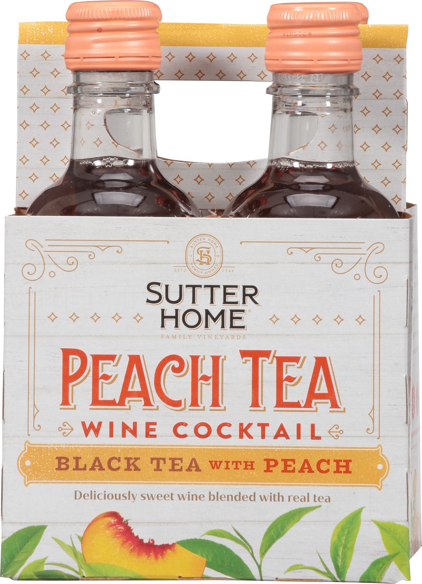 slide 7 of 9, Sutter Home Peach Tea Wine Cocktail 4 - 187 ml Bottles, 4 ct; 187 ml