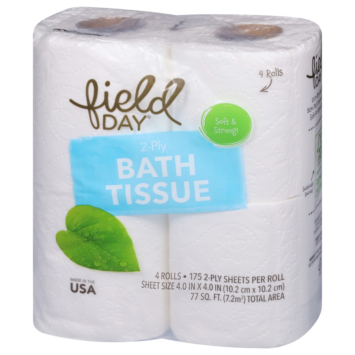 slide 5 of 9, Field Day 2-Ply Bath Tissue, 4 ct