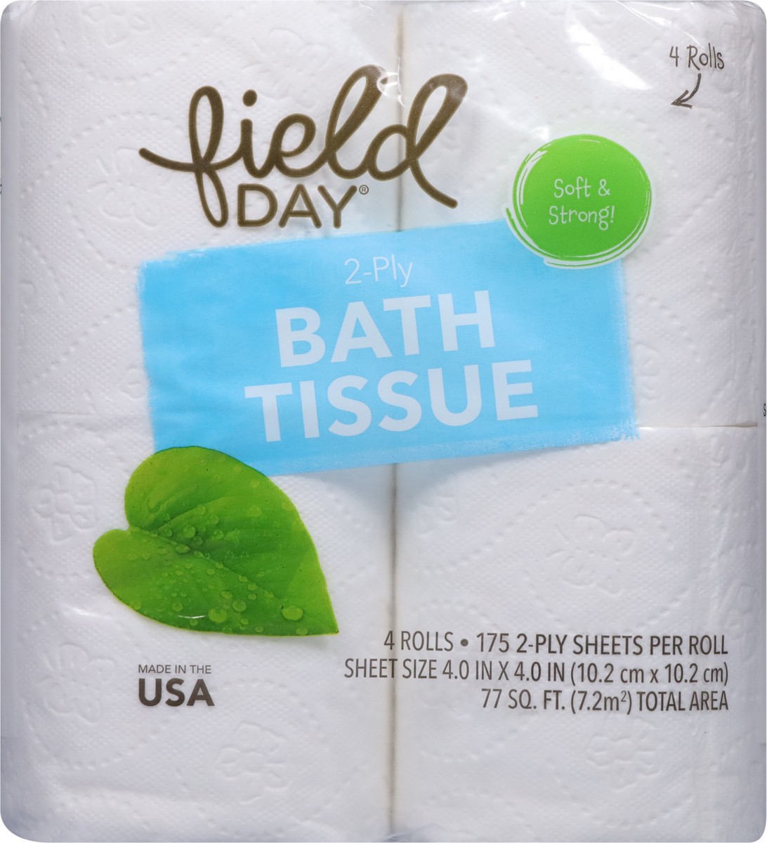 slide 4 of 9, Field Day 2-Ply Bath Tissue, 4 ct