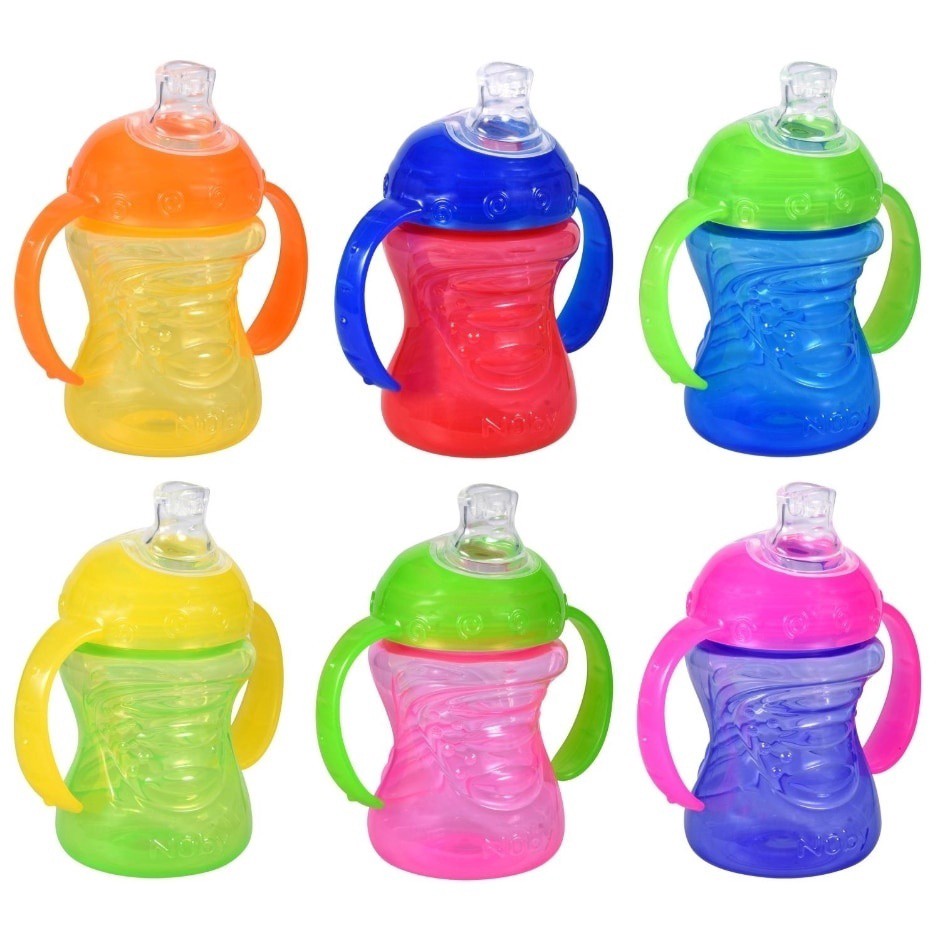 slide 1 of 1, Nuby Cup, Super Spout, Grip N' Sip, Step 1, 7 oz, 4M+, 1 ct