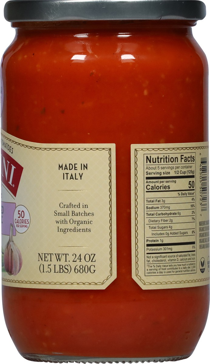 slide 8 of 9, Lucini Italia Lucini Organic Roasted Garlic Marinara, 25.5 oz