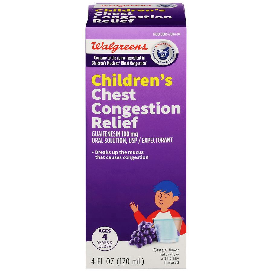 slide 1 of 4, Walgreens Children's Chest Congestion Relief, 4 fl oz