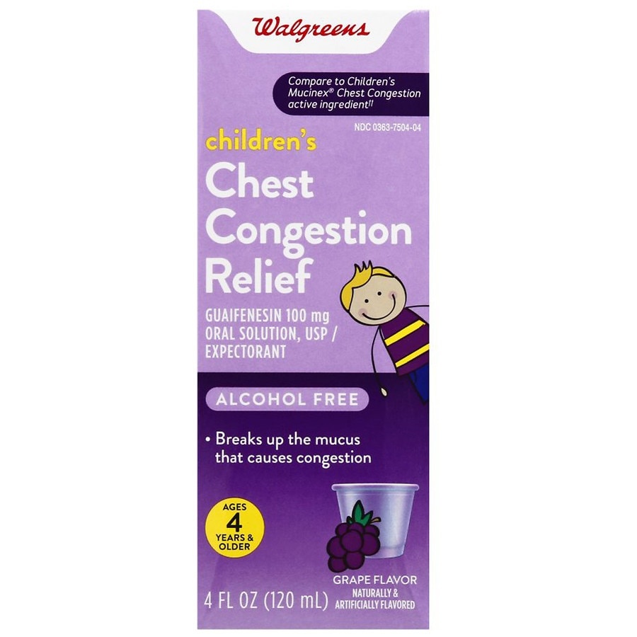 slide 1 of 1, Walgreens Children's Chest Congestion Relief, 4 fl oz