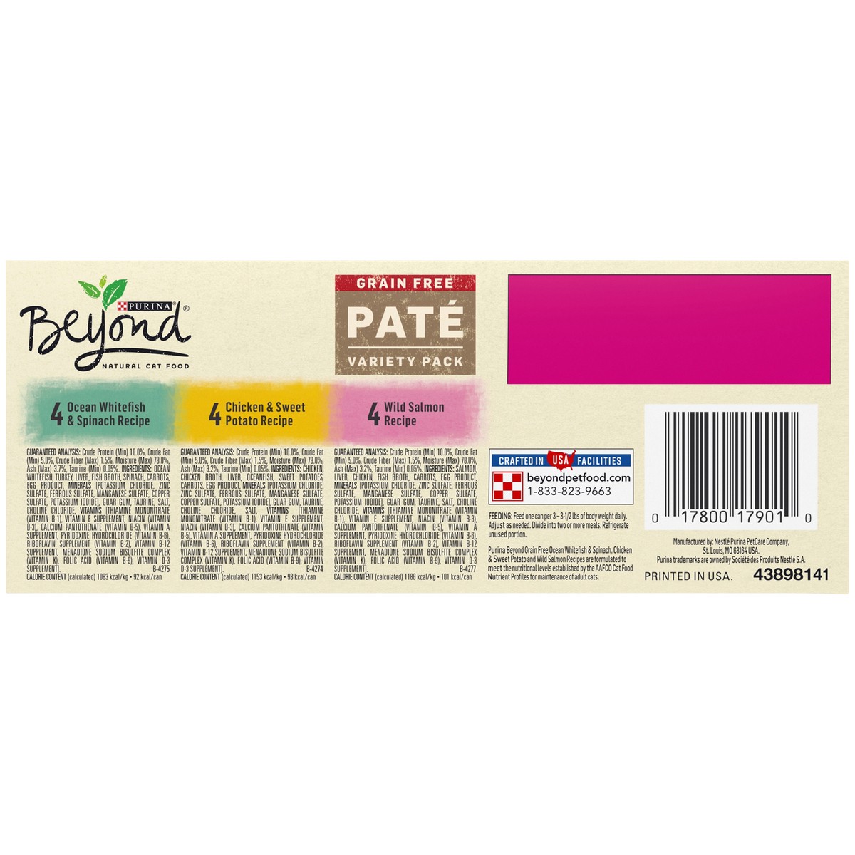 slide 12 of 17, Beyond Purina Beyond Grain Free Wet Cat Food Pate Variety Pack, 2.25 lb