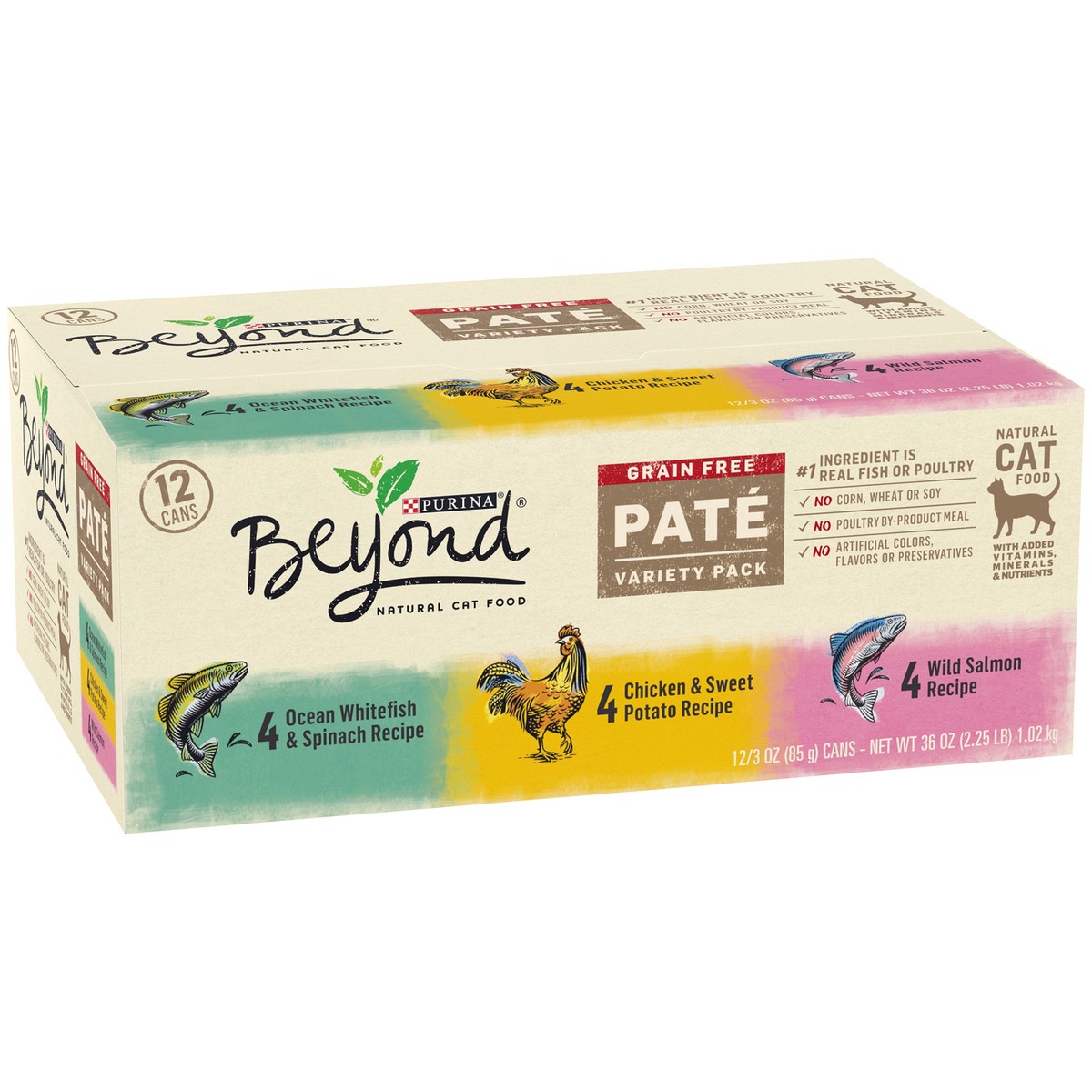 slide 6 of 17, Beyond Purina Beyond Grain Free Wet Cat Food Pate Variety Pack, 2.25 lb