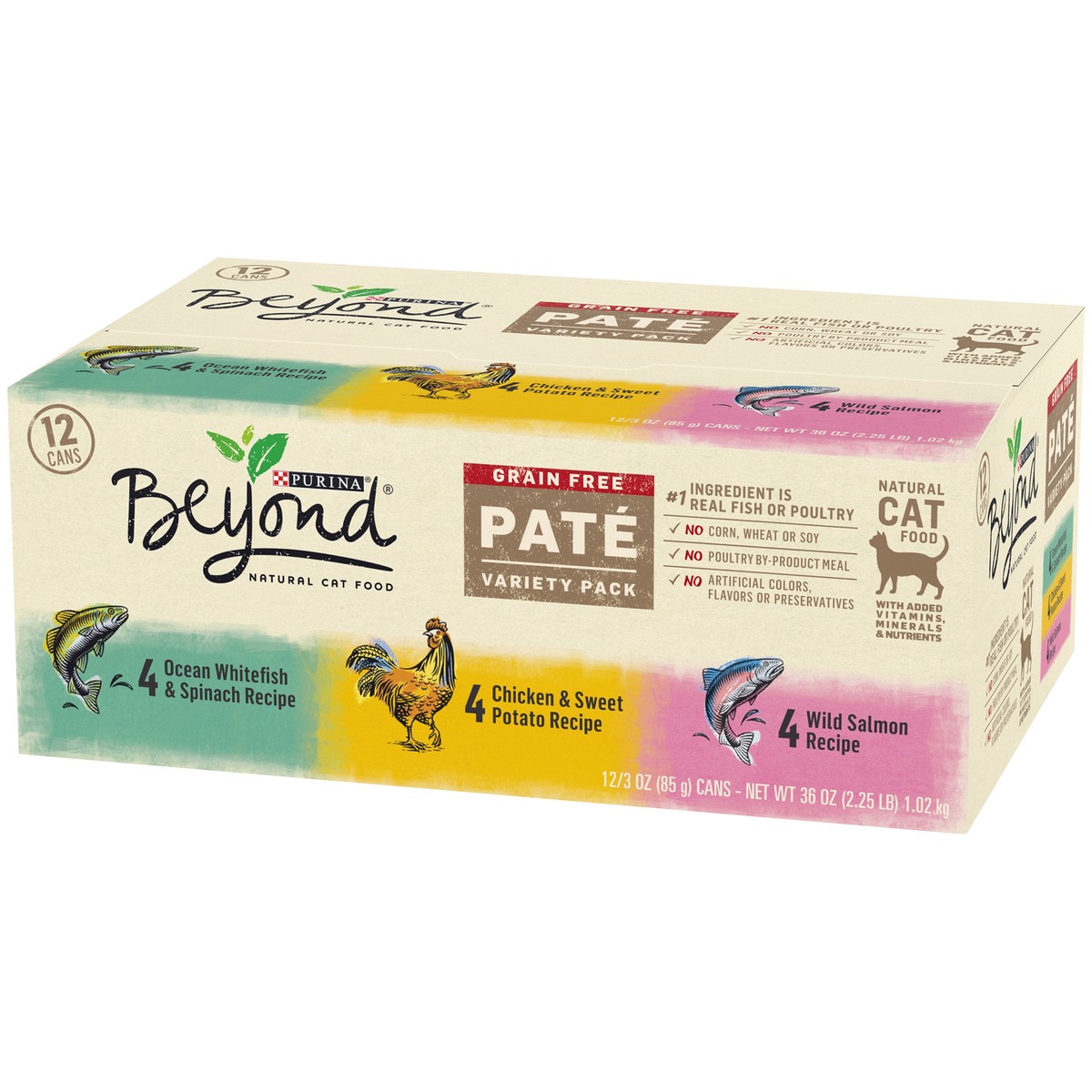 slide 9 of 17, Beyond Purina Beyond Grain Free Wet Cat Food Pate Variety Pack, 2.25 lb