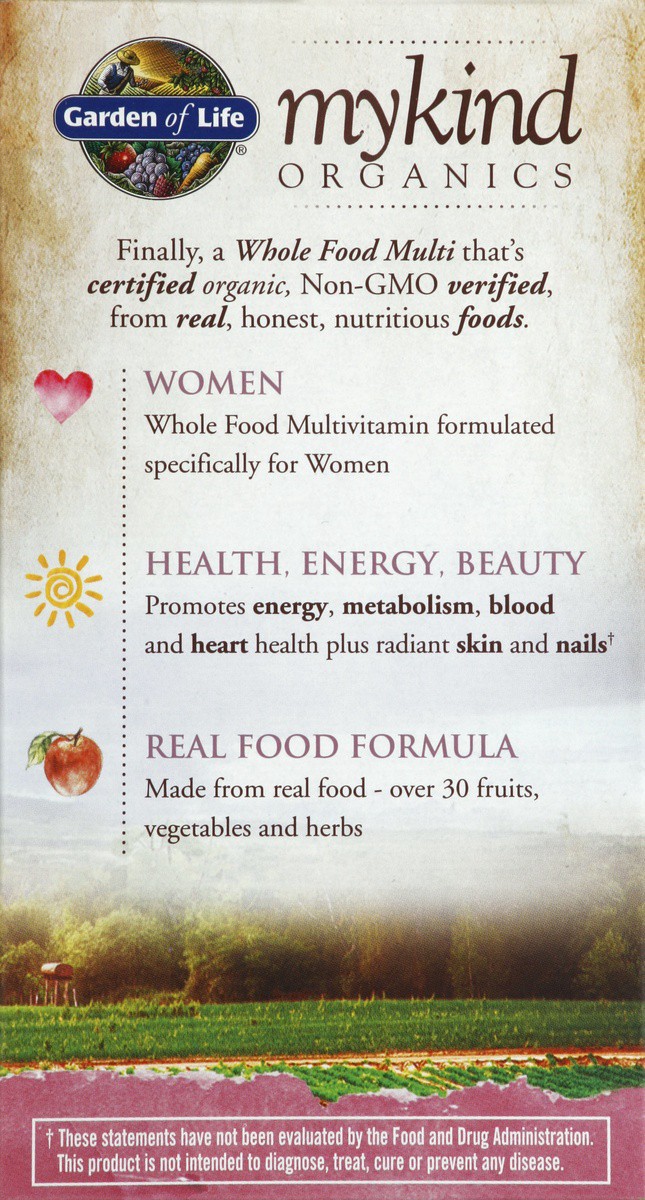 slide 3 of 4, Garden of Life My Kind Organics Womens Multivitamin, 120 ct