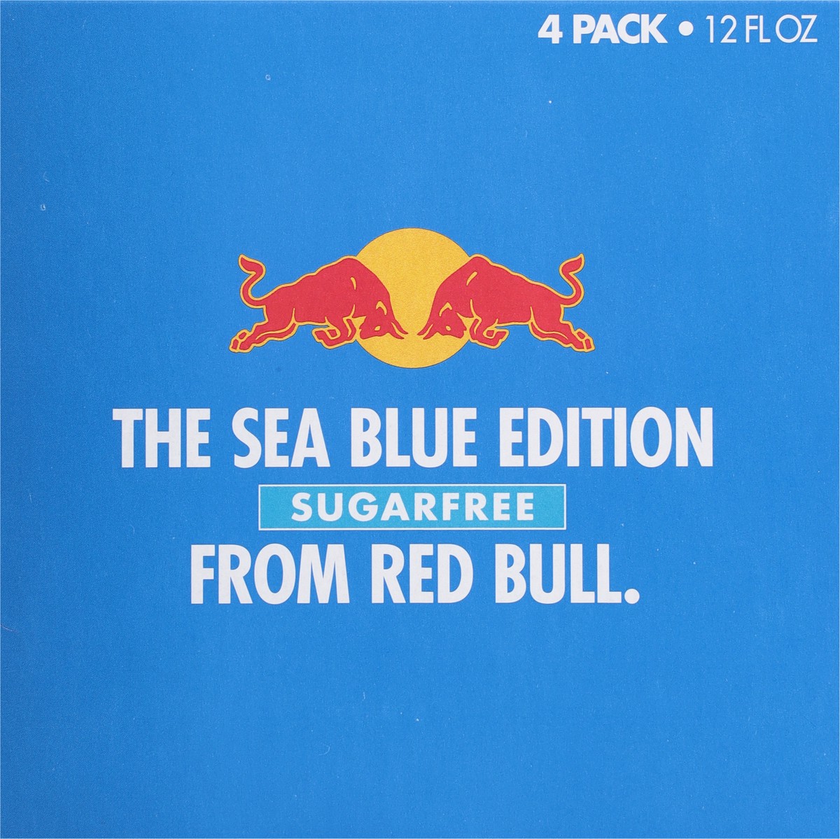slide 12 of 15, Red Bull Sea Blue Edition Sugar Free Energy Drink, Juneberry, 12 fl. oz., Pack of 4 cans, with 114mg Caffeine, Taurine & B Vitamins, 4 pk