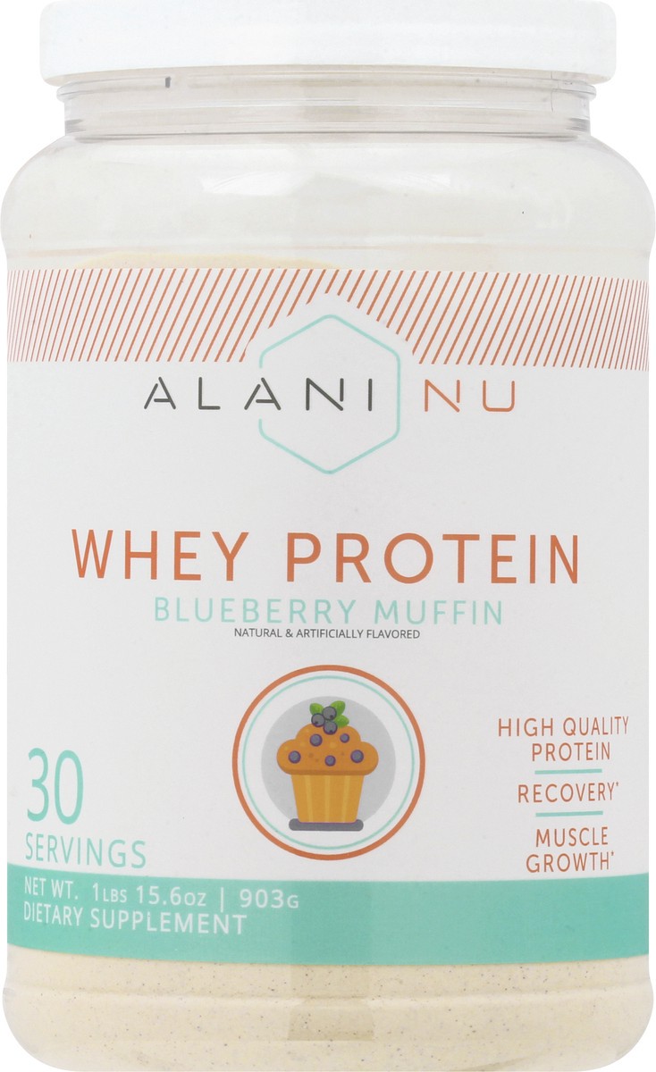 slide 12 of 12, Alani Nu Blueberry Muffin Whey Protein 15.6 oz, 15.6 oz