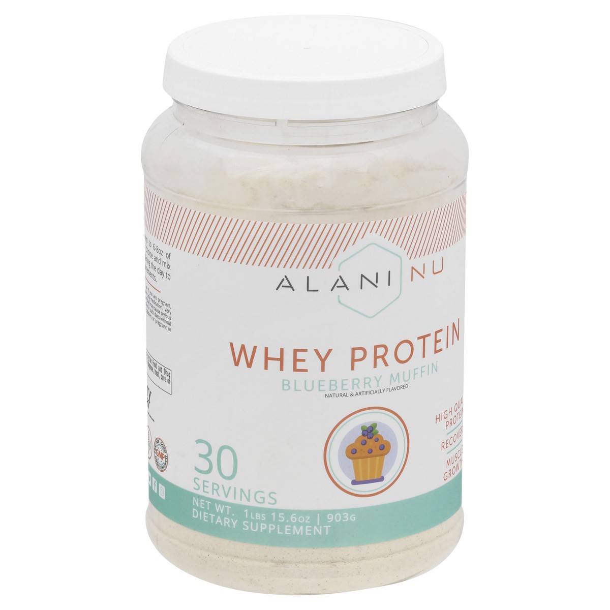 slide 5 of 12, Alani Nu Blueberry Muffin Whey Protein 15.6 oz, 15.6 oz