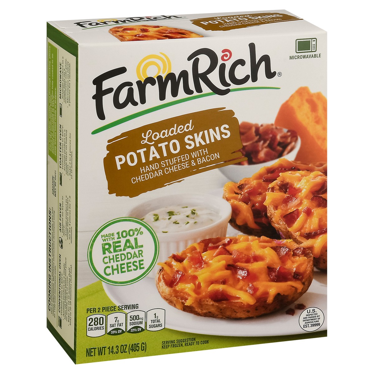 slide 9 of 9, Farm Rich Loaded Potato Skins 14.3 oz, 14.3 oz