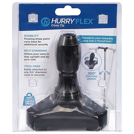 slide 1 of 1, Drive Medical Hurrycane Tip Black - EA, 1 ct