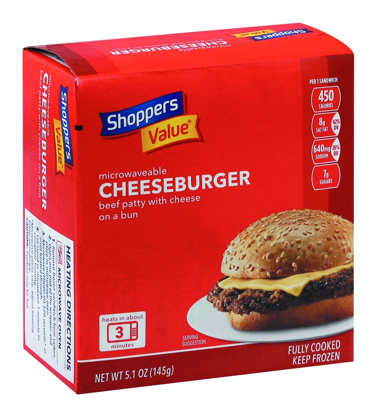 slide 1 of 1, Shoppers Value Cheeseburger, 5.1 oz