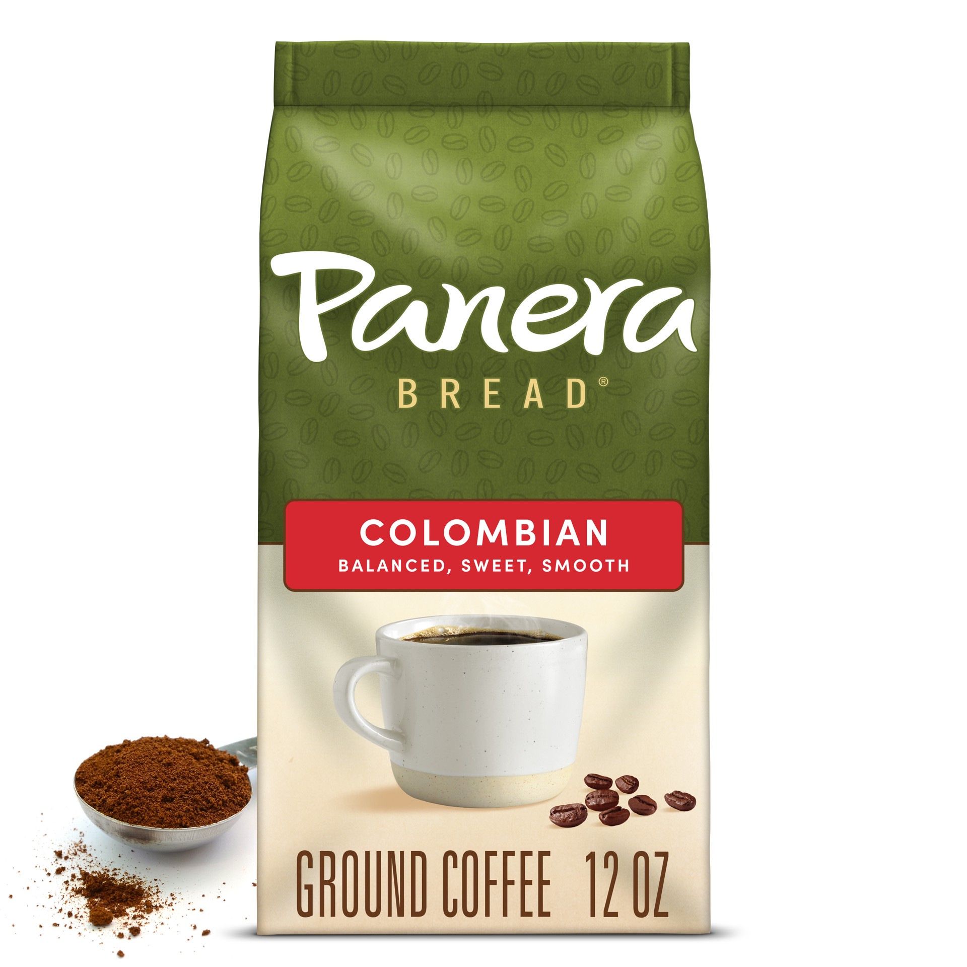 slide 1 of 5, Panera Bread Colombian, Ground Coffee, Medium Roast, Bagged 12oz., 12 oz