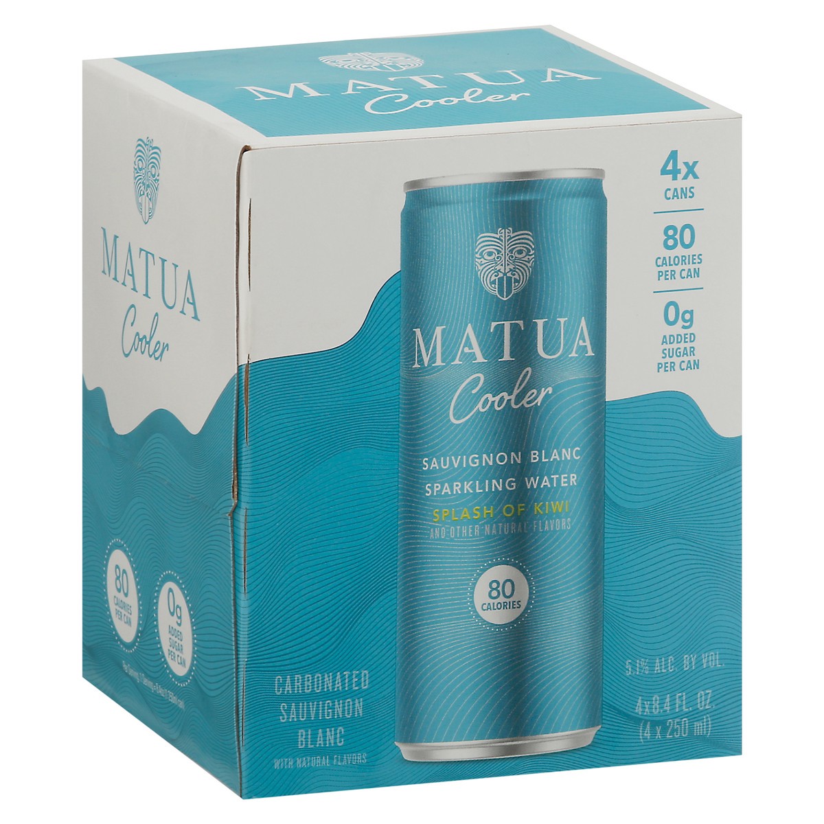 slide 4 of 9, Matua Cooler Sparkling Water Splash of Kiwi Sauvignon Blanc 4 - 8.4 fl oz Cans, 250 ml