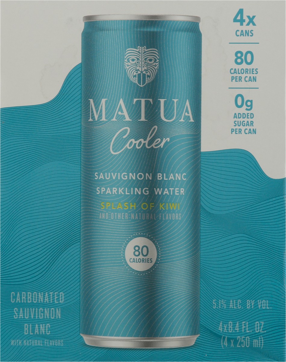 slide 3 of 9, Matua Cooler Sparkling Water Splash of Kiwi Sauvignon Blanc 4 - 8.4 fl oz Cans, 250 ml