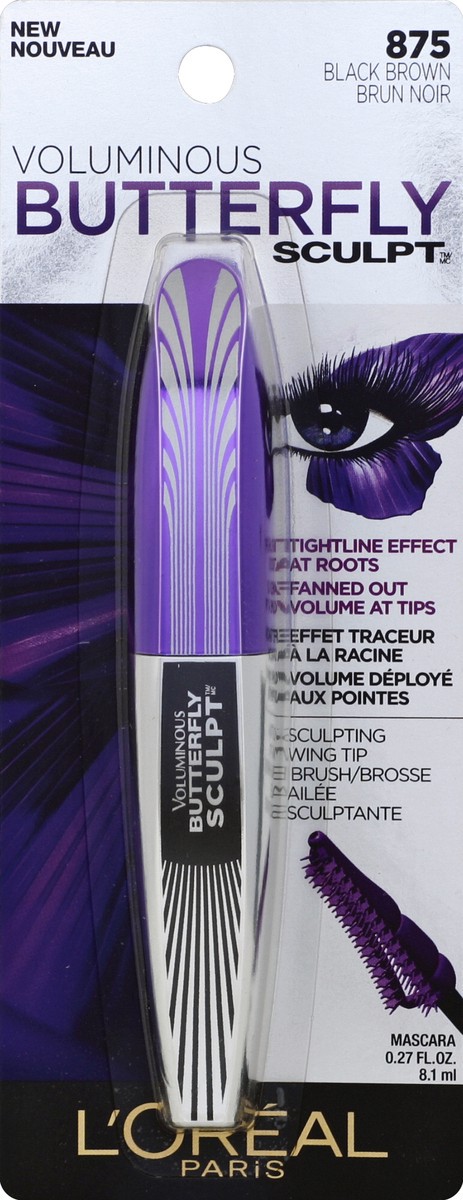 slide 2 of 2, L'Oréal L'Oreal Paris Voluminous Butterfly Sculpt Mascara 875 Black Brown, 0.27 fl oz