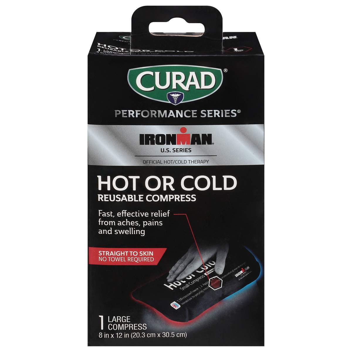 slide 1 of 9, Curad Performance Series Ironman Hot or Cold Reusable Compress 1 ea, 1 ct