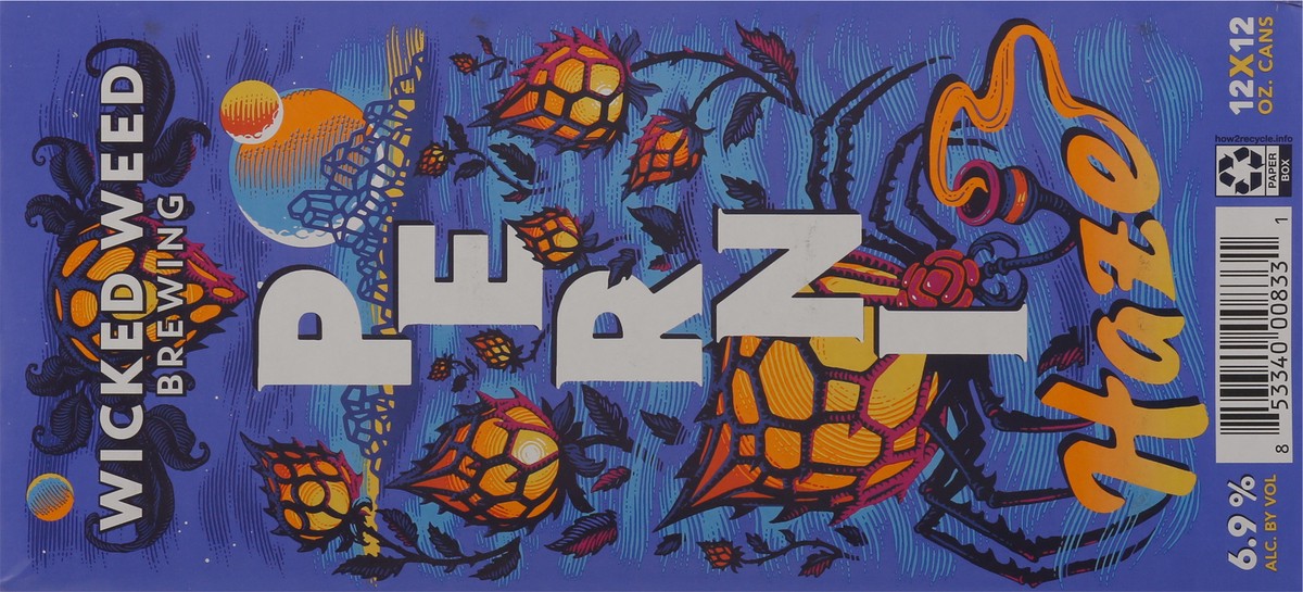 slide 3 of 9, Wicked Weed Brewing Perni-Haze Hazy IPA, 12 pack 12 fl. oz. cans, 144 fl oz