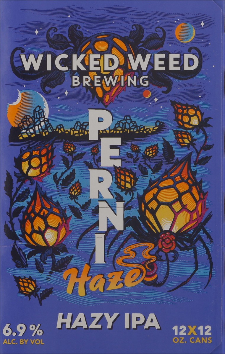 slide 8 of 9, Wicked Weed Brewing Perni-Haze Hazy IPA, 12 pack 12 fl. oz. cans, 144 fl oz