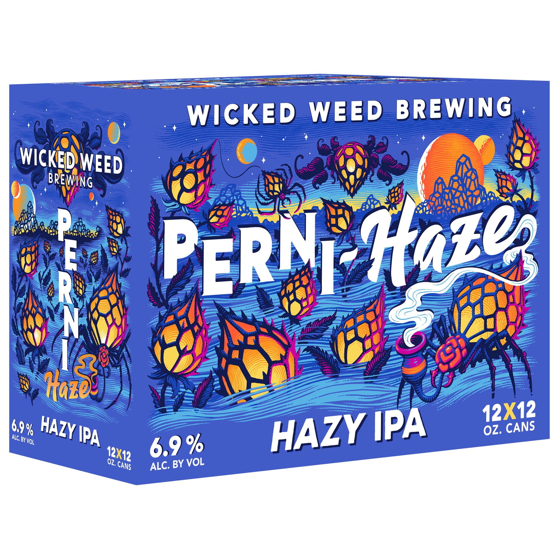slide 1 of 9, Wicked Weed Brewing Perni-Haze Hazy IPA, 12 pack 12 fl. oz. cans, 144 fl oz