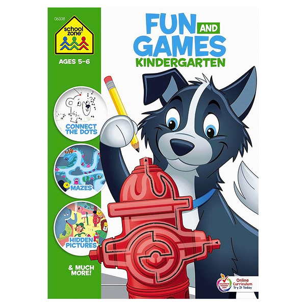 slide 1 of 1, School Zone Kindergarten Fun & Games, 1 ct