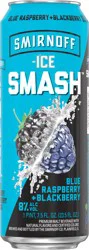 Smirnoff Ice Smash Blue Raspberry + Blackberry Malt Beverage 23.5 oz