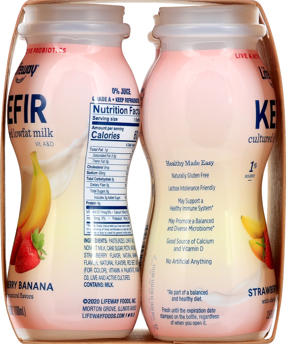 slide 3 of 13, Lifeway 6 Pack Strawberry Banana Kefir 6 ea, 6 ct