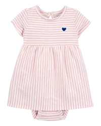 Carter's Baby Striped Sunsuit Red/White 9M